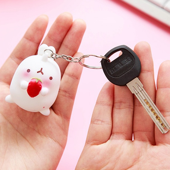 Molang rabbit bunny plastic keychain kawaii Choice - Picture 2 of 2